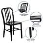 Flash Furniture Black Indoor Outdoor Chairs (CH6120018BK)~#|#~sp144473283_sc7