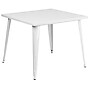 Flash Furniture Parker Commercial Grade Square Metal Indoor-Outdoor Table, White (CH5105029WH)~#|#~sp144473326_sc7