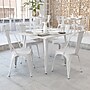 Flash Furniture Parker Commercial Grade Square Metal Indoor-Outdoor Table, White (CH5105029WH)~#|#~sp144473330_sc7