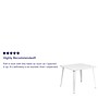 Flash Furniture Parker Commercial Grade Square Metal Indoor-Outdoor Table, White (CH5105029WH)~#|#~sp144473332_sc7