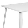 Flash Furniture Parker Commercial Grade Square Metal Indoor-Outdoor Table, White (CH5105029WH)~#|#~sp144473335_sc7
