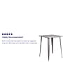 Flash Furniture Nolan Commercial Grade Square Metal Indoor-Outdoor Bar Height Table, Silver (CH5104040SIL)~#|#~sp144473337_sc7