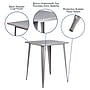 Flash Furniture Nolan Commercial Grade Square Metal Indoor-Outdoor Bar Height Table, Silver (CH5104040SIL)~#|#~sp144473339_sc7