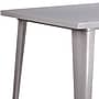 Flash Furniture Nolan Commercial Grade Square Metal Indoor-Outdoor Bar Height Table, Silver (CH5104040SIL)~#|#~sp144473342_sc7