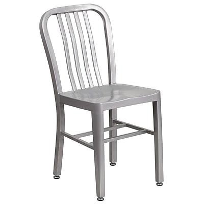 Flash Furniture Silver Metal Indoor-Outdoor Chair (CH-61200-18-SIL-GG) Sansujyuku sansujyuku.com
