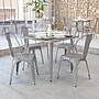 Flash Furniture Parker Commercial Grade Square Metal Indoor-Outdoor Table, Silver (CH5105029SIL)~#|#~sp144473384_sc7