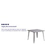 Flash Furniture Parker Commercial Grade Square Metal Indoor-Outdoor Table, Silver (CH5105029SIL)~#|#~sp144473386_sc7