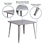 Flash Furniture Parker Commercial Grade Square Metal Indoor-Outdoor Table, Silver (CH5105029SIL)~#|#~sp144473387_sc7