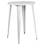 Flash Furniture Coby Indoor-Outdoor 30" Round Bar Table Set with 4 Backless Stools, White (CH519BH430SQSWH)~#|#~sp144473473_sc7