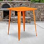 Flash Furniture Nolan Commercial Grade Square Metal Indoor-Outdoor Bar Height Table, Orange (CH5104040OR)~#|#~sp144473526_sc7