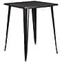 Flash Furniture Nolan Commercial Grade Square Metal Indoor-Outdoor Bar Height Table, Black-Antique Gold (CH5104040BQ)~#|#~sp144473528_sc7