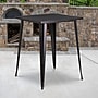 Flash Furniture Nolan Commercial Grade Square Metal Indoor-Outdoor Bar Height Table, Black-Antique Gold (CH5104040BQ)~#|#~sp144473529_sc7