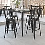 Flash Furniture Nolan Commercial Grade Square Metal Indoor-Outdoor Bar Height Table, Black (CH5104040BK)~#|#~sp144473545_sc7