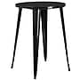 Flash Furniture Coby Indoor-Outdoor 30" Round Bar Table Set with 4 Backless Stools, Black (CH519BH430SQSBK)~#|#~sp144473796_sc7