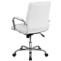 Flash Furniture Whitney Ergonomic LeatherSoft Swivel Mid-Back Executive Office Chair, White/Chrome (GO2286MWH)~#|#~sp144474505_sc7