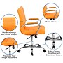 Flash Furniture Vivian Vinyl Swivel Mid-Back Executive Office Chair, Orange (GO2240ORG)~#|#~sp144474554_sc7