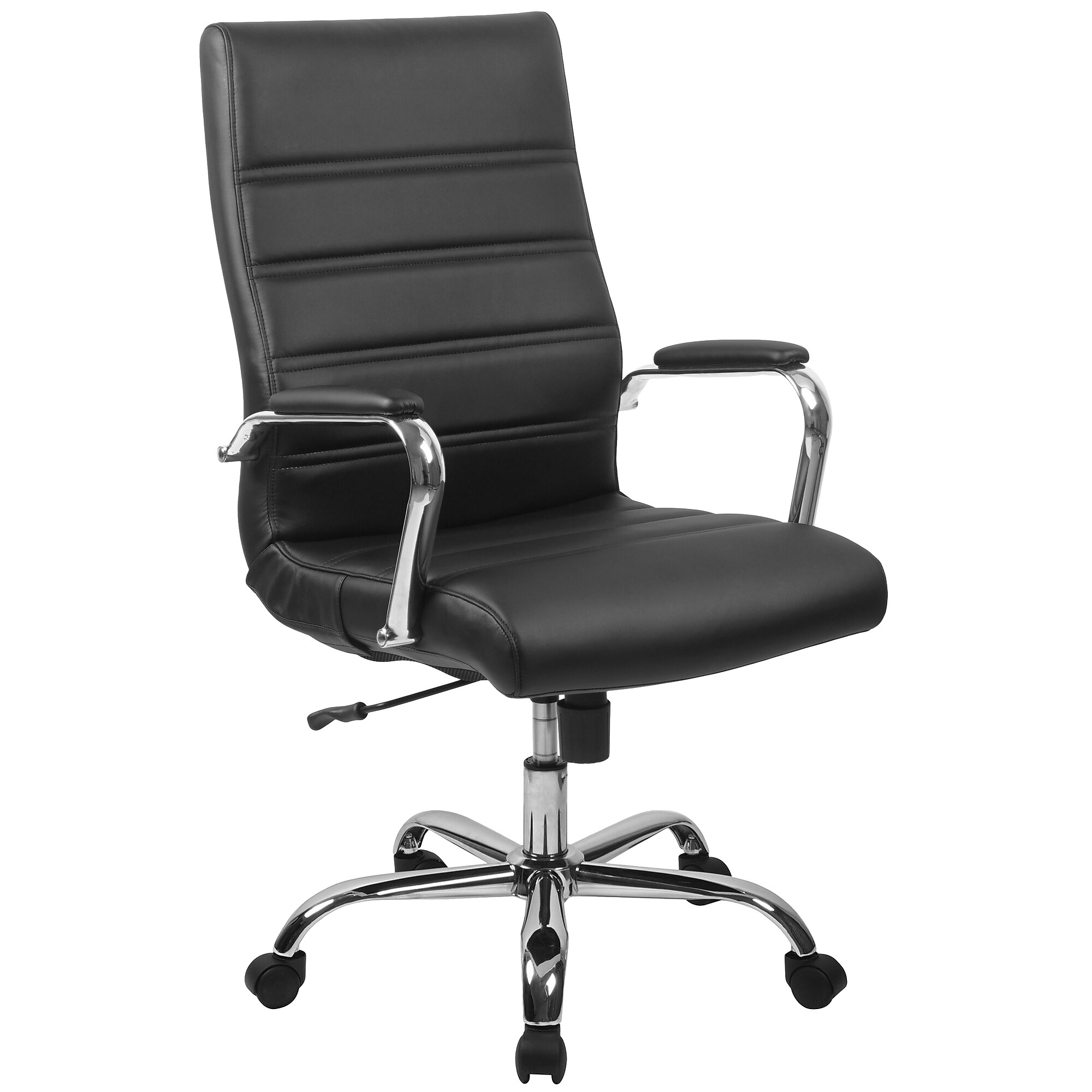 Flash Furniture Whitney Ergonomic LeatherSoft Swivel High Back Executive Office Chair, Black/Chrome (GO2286HBK) Sansujyuku sansujyuku.com