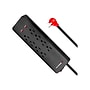 Monster 8-Outlet 2-USB Port Surge Protector, 6', Black (2MNAC0949B0L2)~#|#~sp144475080_sc7