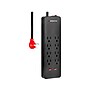 Monster 8-Outlet 2-USB Port Surge Protector, 6', Black (2MNAC0949B0L2)~#|#~sp144475083_sc7