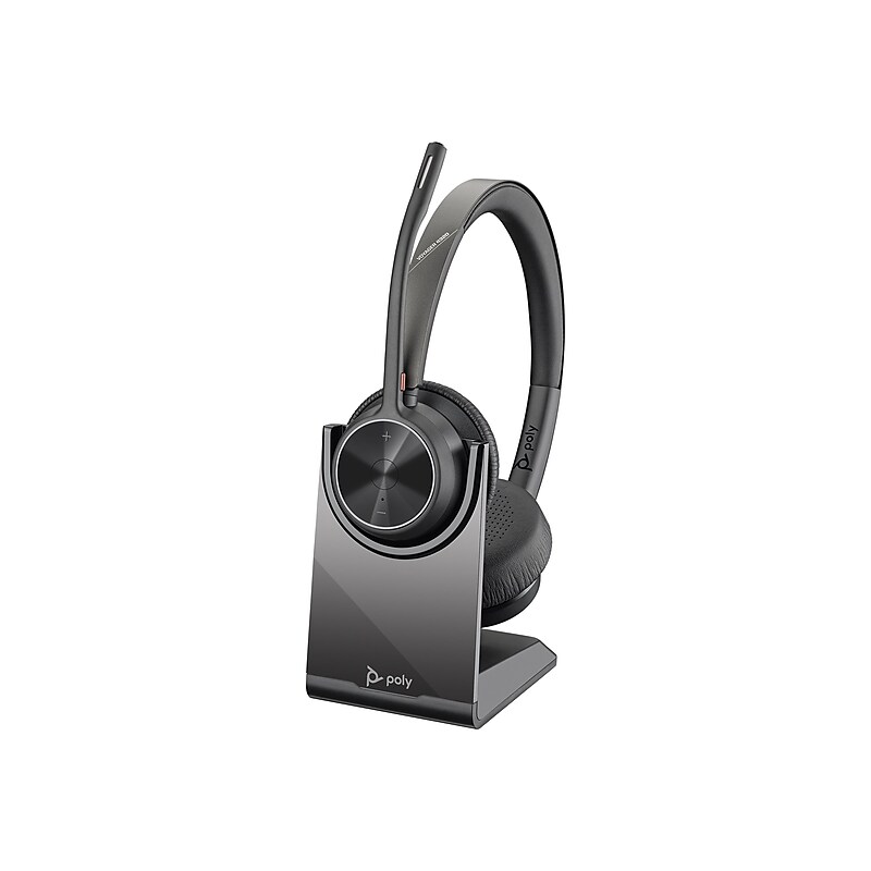 Plantronics Voyager 4320 UC Bluetooth On Ear Computer Headset, Black and Gray (218479-01) image 1