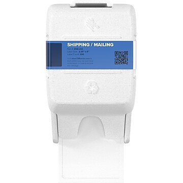 Zebra Shipping Mailing Label, 2.25" x 4", White, 280 Labels per Cartridge (ZSB-LC4)