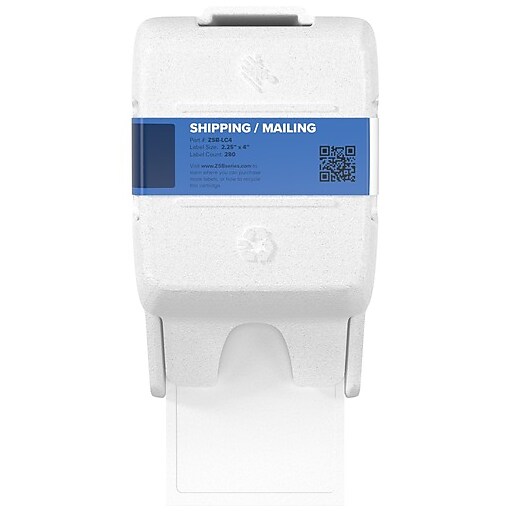 Zebra Shipping Mailing Label, 2.25" x 4", White, 280 Labels per