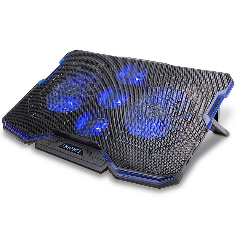 ENHANCE Cryogen Laptop Cooling Stand, USB Connectivity, Blue/Black (ENGXC20100BLWS) image 1