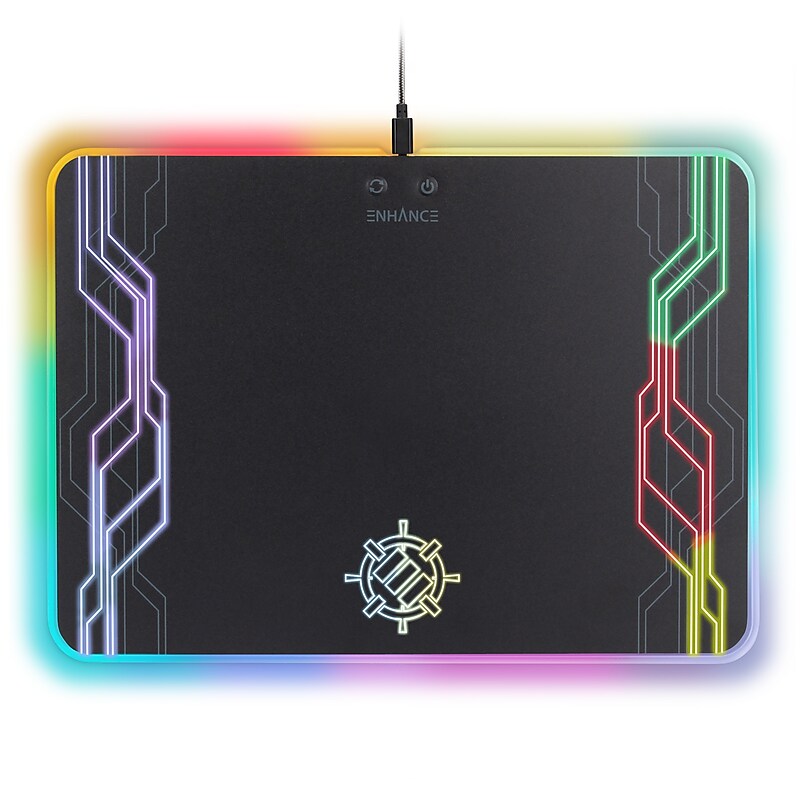 ENHANCE ENPCPLR100BKEW LED Gaming Mouse Pad, USB Powered, Black image 1