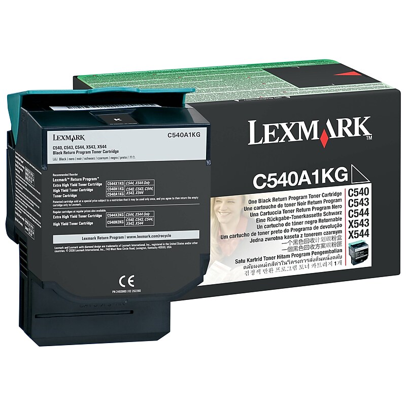 Lexmark C540 Black Standard Yield Toner Cartridge image 1