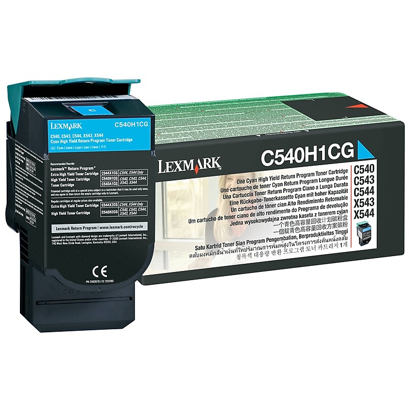 Lexmark C540 Cyan High Yield Toner Cartridge image 1