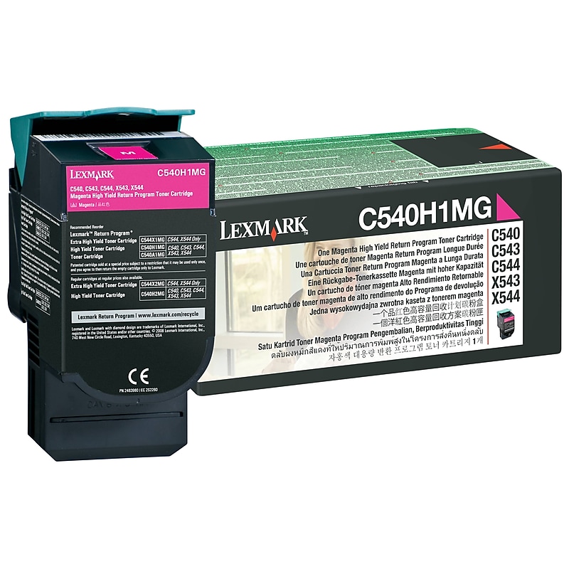 Lexmark C540 Magenta High Yield Toner Cartridge image 1