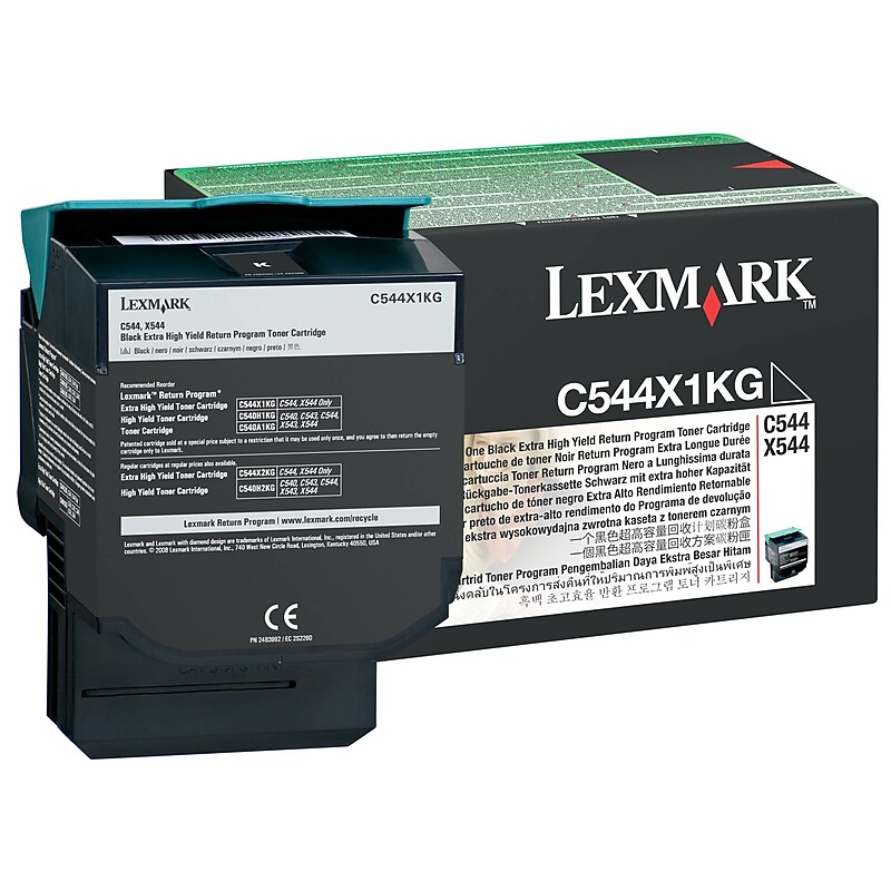 Lexmark C544 Black Extra High Yield Toner Cartridge image 1