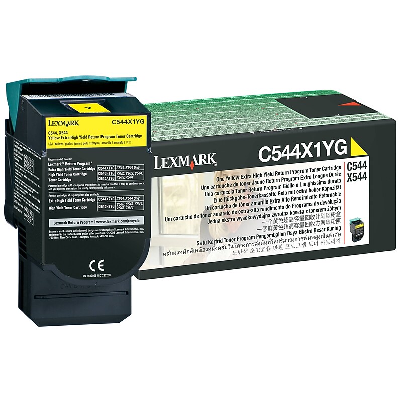 Lexmark C544 Yellow Extra High Yield Toner Cartridge image 1