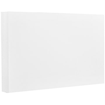 JAM Paper Smooth Business Notecards, White, 100/Pack (175992)