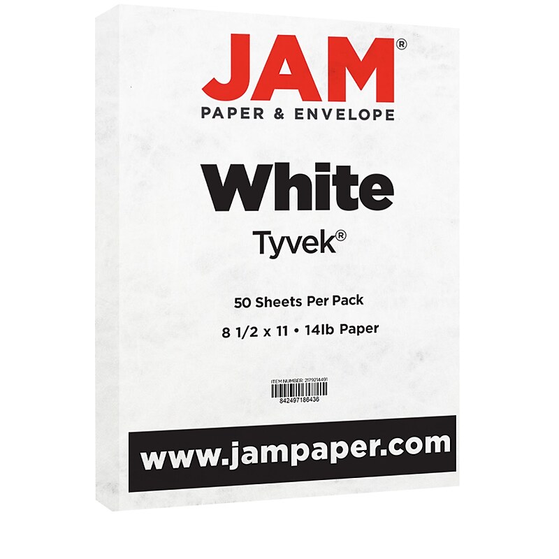 JAM Paper 8.5" x 11" Multipurpose Paper, 14 lbs., 100 Brightness, 50 Sheets/Pack (2179214491) image 1