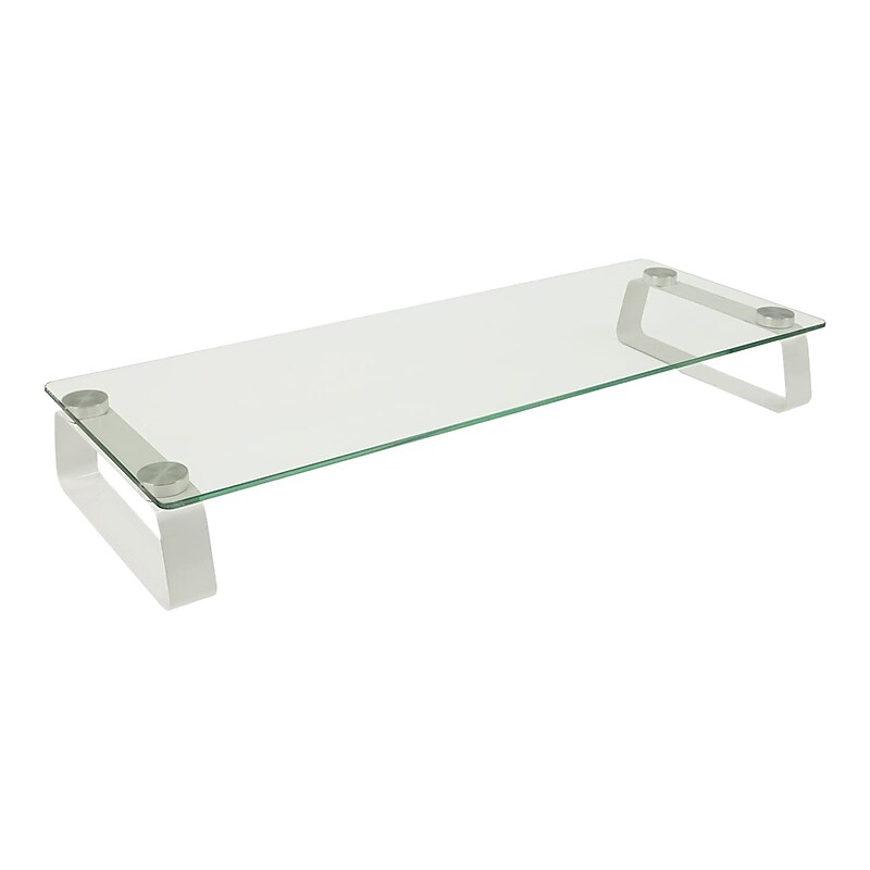 Mount-It! Monitor Stand, Clear/Silver (MI-7262-DS) image 1