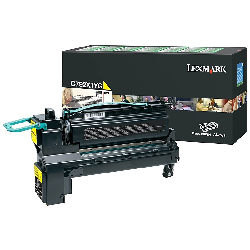 Lexmark C792X1YG Yellow Extra High Yield Toner Cartridge image 1