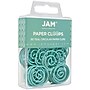 JAM Paper Circular Small Paper Clips, Teal, 2 Packs of 50 (21832066B)~#|#~sp145003457_sc7