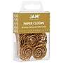 JAM Paper Circular Small Paper Clips, Gold, 2 Packs of 50 (21832062B)~#|#~sp145003462_sc7