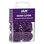 JAM Paper Colored Circular Paper Clips, Round Paperclips, Purple, 2 Packs of 50 (2187137B)~#|#~sp145003468_sc7