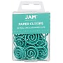 JAM Paper Circular Small Paper Clips, Teal, 2 Packs of 50 (21832066B)~#|#~sp145003486_sc7