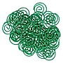 JAM Paper Colored Circular Paper Clips, Round Paperclips, Green, 2 Packs of 50 (2187135B)~#|#~sp145003493_sc7