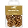 JAM Paper Circular Small Paper Clips, Gold, 2 Packs of 50 (21832062B)~#|#~sp145003496_sc7