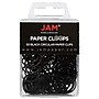 JAM Paper Colored Circular Paper Clips, Round Paperclips, Black, 2 Packs of 50 (2187133B)~#|#~sp145003501_sc7