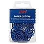 JAM Paper Circular Small Paper Clips, Dark Blue, 2 Packs of 50 (2187134B)~#|#~sp145003504_sc7