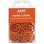 JAM Paper Colored Circular Paper Clips, Round Paperclips, Orange, 2 Packs of 50 (21827540B)~#|#~sp145003510_sc7