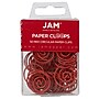 JAM Paper Circular Small Paper Clips, Red, 2 Packs of 50 (2187138B)~#|#~sp145003512_sc7