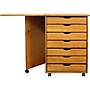 Adeptus Drop Leaf 7-Drawer Vertical File Cabinet, Mobile, Specialty, Medium Pine, 15" (76178)~#|#~sp145011174_sc7