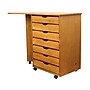 Adeptus Drop Leaf 7-Drawer Vertical File Cabinet, Mobile, Specialty, Medium Pine, 15" (76178)~#|#~sp145011175_sc7