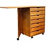 Adeptus Drop Leaf 7-Drawer Vertical File Cabinet, Mobile, Specialty, Medium Pine, 15" (76178)~#|#~sp145011176_sc7